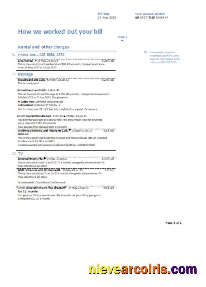 BT utility business bill, page 2